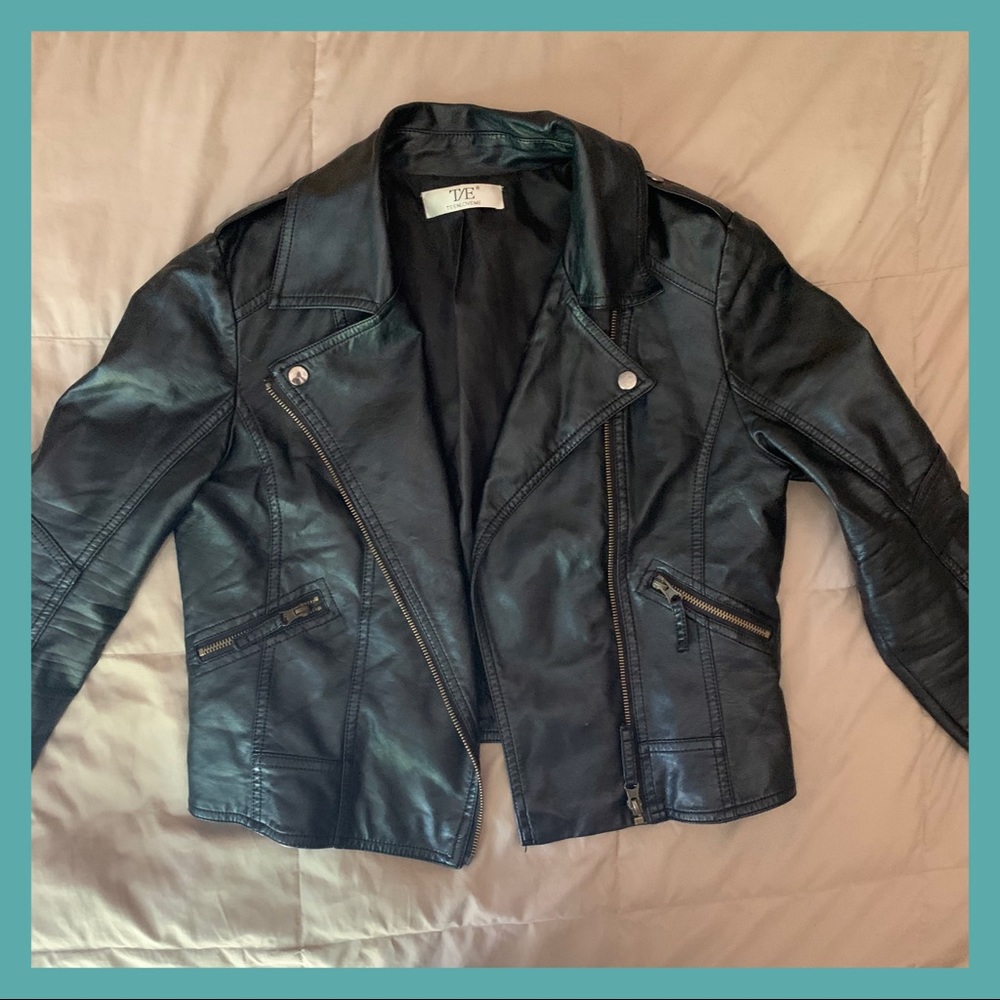 Faux leather jacket